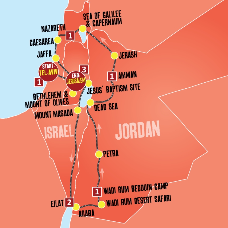 Highlights of Israel Jordan - 10 Days