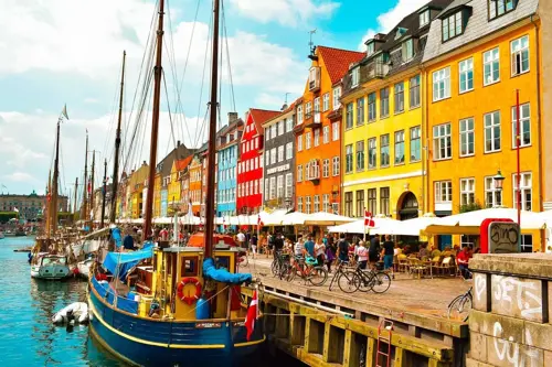 Copenhagen Boats and Colourful Buildings